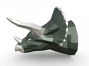 triceratops head figure 3D Print Model