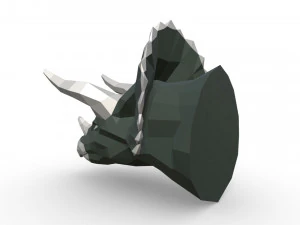triceratops head figure 3D Print Model