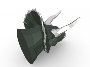 triceratops head figure Model Cetak 3D