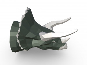 triceratops head figure Model Cetak 3D