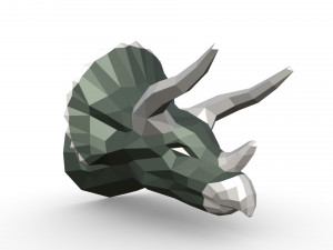 triceratops head figure Model Cetak 3D