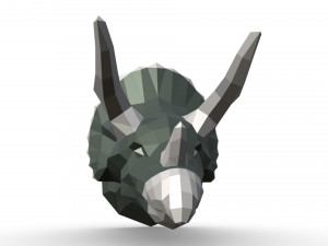 triceratops head figure Model Cetak 3D