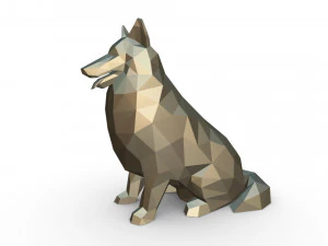 collie hond figuur 3D printmodel
