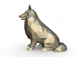 collie dog figure 3D 打印模型