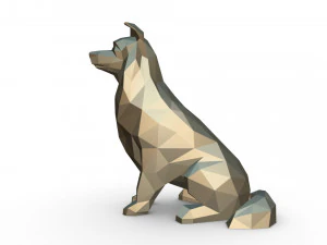 figura del border collie Modello di stampa 3D