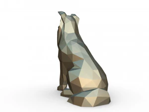 figura del border collie Modello di stampa 3D