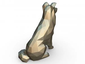 figura del border collie Modello di stampa 3D