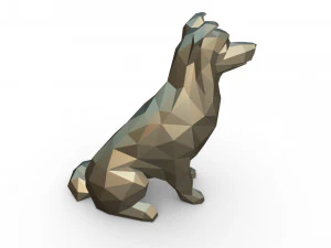 figura del border collie Modello di stampa 3D