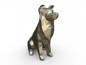 figura del border collie Modello di stampa 3D