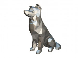 figura del border collie Modello di stampa 3D