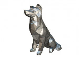 figura del border collie Modello di stampa 3D