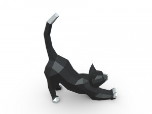 cat figure Model Cetak 3D