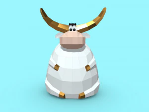 황소 그림 5 3D 프린트 모델