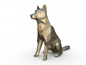 chien loup 3D 打印模型