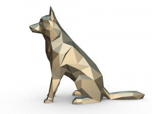 chien loup Model do druku 3D