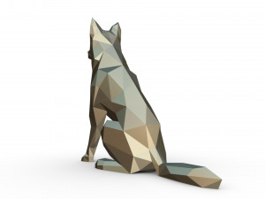 chien loup Model do druku 3D