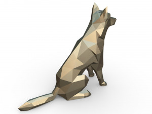 chien loup Model do druku 3D