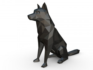 chien loup 2 3D Принт Модель