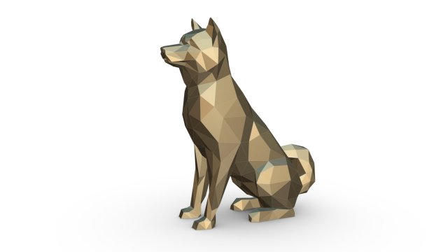 Shiba inu 3D Druckmodell .c4d .max .obj .3ds .fbx .stl .blend 