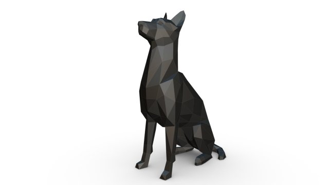 belgian malinois 3Dプリントモデル .c4d .max .obj .3ds .fbx .stl .blend 