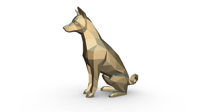 basenji 2 3D 打印模型 .c4d .max .obj .3ds .fbx .stl .blend 