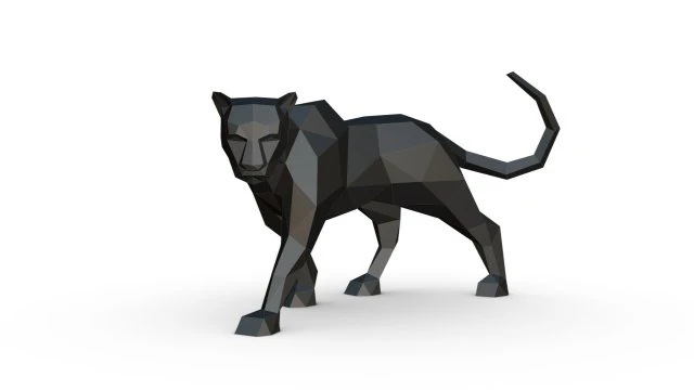 black panther 3D Print Model .c4d .max .obj .3ds .fbx .stl .blend