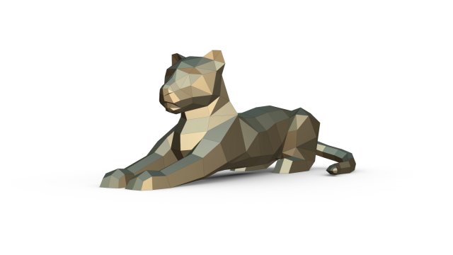 leopard figure 2 3D-Druckmodell .c4d .max .obj .3ds .fbx .stl .blend 