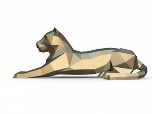 leopard figure 2 3D-Druckmodell