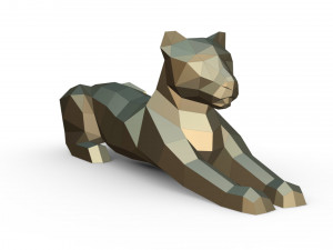 leopard figure 2 3D-Druckmodell