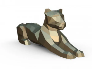 leopard figure 2 3D Print Model