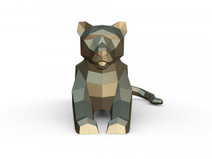 leopard figure 2 3D-Druckmodell