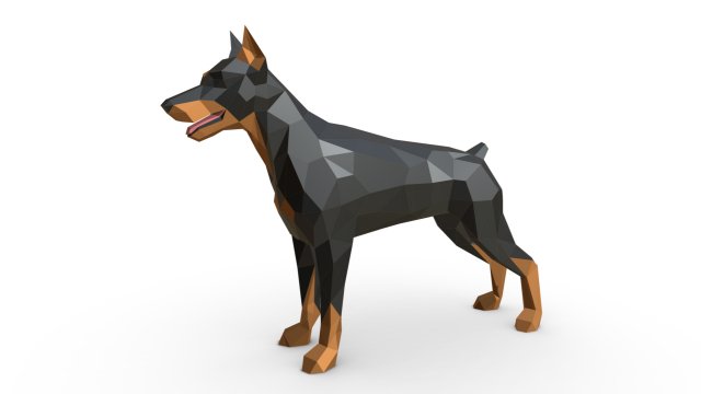 doberman figure 3 3D 프린트 모델 .c4d .max .obj .3ds .fbx .stl .blend 