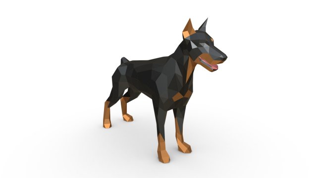doberman figure 3 Model do druku 3D in Zwierz t 3DExport