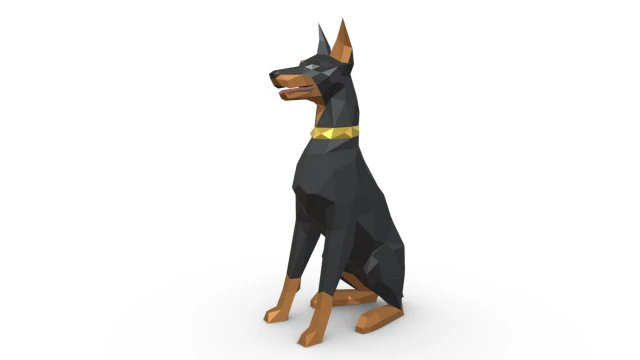 doberman figure 5 3D Print Model .c4d .max .obj .3ds .fbx .stl .blend 