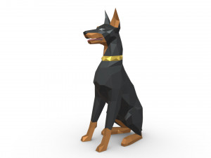 doberman figure 5 3D Print Model