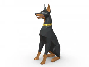 doberman şekil 5 3D Baskı Modeli
