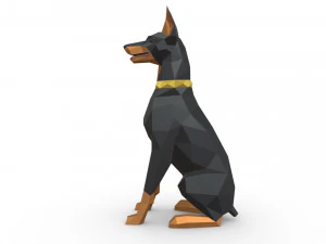 doberman figure 5 3D Print Model