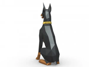 doberman figure 5 3D Print Model