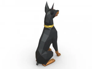 doberman figure 5 3D Print Model