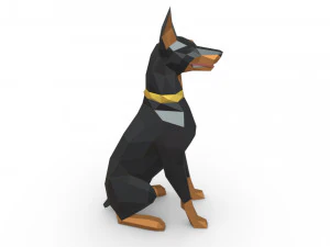 doberman figure 5 3D Print Model