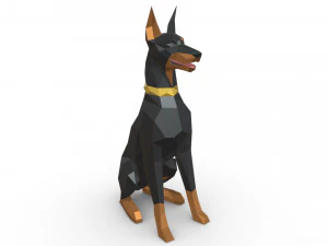 doberman figure 5 3D Print Model