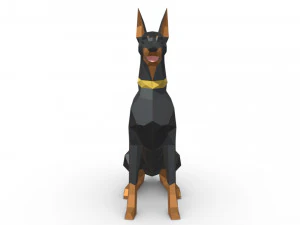 doberman figure 5 3D Print Model