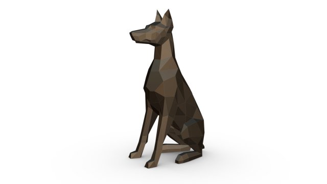 doberman figure 6 3D-Druckmodell .c4d .max .obj .3ds .fbx .stl .blend 