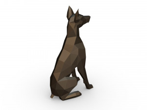 doberman figure 6 3D-Druckmodell