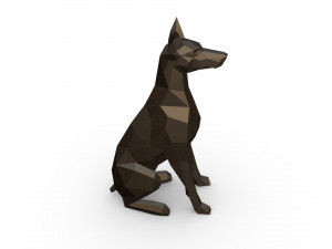 doberman figure 6 3D-Druckmodell
