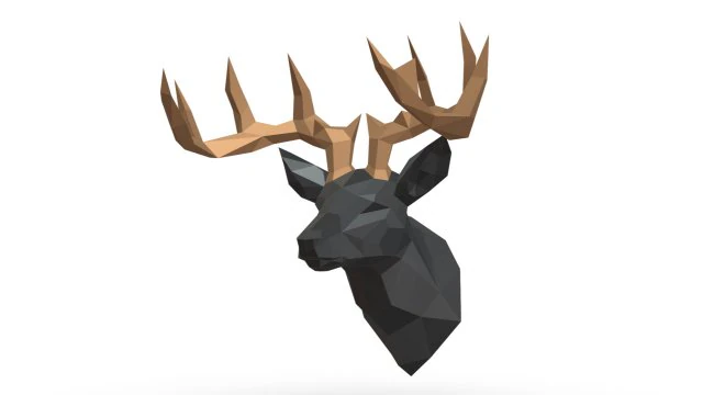 deer head trophy 3D Print Model .c4d .max .obj .3ds .fbx .stl .blend 