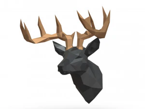 鹿の頭のトロフィー 3Dプリントモデル