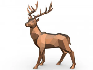 鹿3 3Dプリントモデル