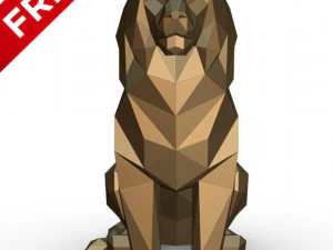 사자 3D 프린트 모델