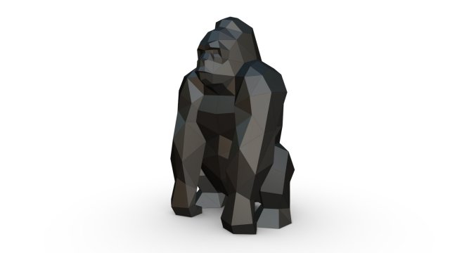 Gorilla figure 3D Baskı Modeli .c4d .max .obj .3ds .fbx .stl .blend 
